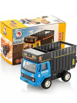 Shinsei Pull back Goods Carrier Truck Blue