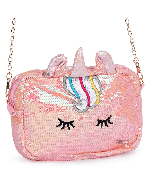 Fiddlerz Sequin Unicorn Sling Bags (Colour May Vary)