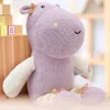 Hippopotamus Knitted Soft Plush Toy Purple Height 20 Cm