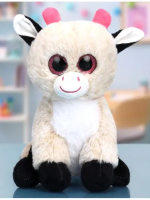 Baby Cow Soft Toy Peach Height 20 cm