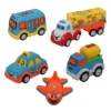 Uniquebuyin Pull Back Miniature Cartoon Themed Cars Pack Of 5 Multicolor