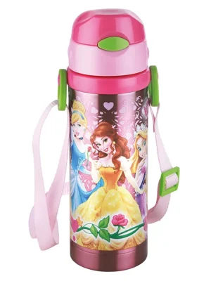 Vacuum Sipper Bottle Pink 450 ml (Color & Print May Vary)