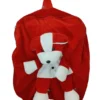 FunBlast Dog Design Plush School Bag Red 15.7 Inches