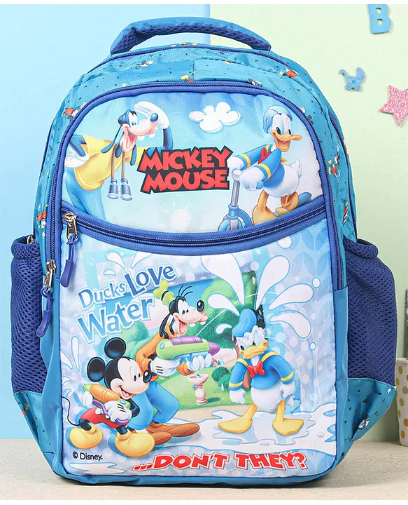 Mickey Mouse And Friends Theme School Backpack Height 16 inch (Color and Print may vary)