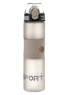 Unbreakable Water Bottle with Sipper and Straw Beige 700 ml