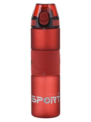 Unbreakable Water Bottle with Sipper and Straw Red 700 ml