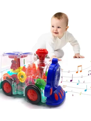 Uniquebuyin UNIQUEBUYIN Electric Gear Train Toy With Light & Sound Effect Multicolour