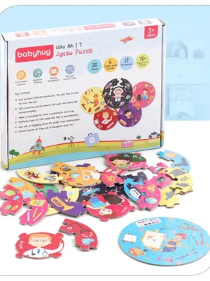 30 Pcs Jigsaw Puzzle6 in 1 Double Side Montessori Learning and Educational Puzzles with 12 Professions for 24 Years KidsImproves Motor Skills and Hand Eye CoordinationGifting ToyBIS Certified