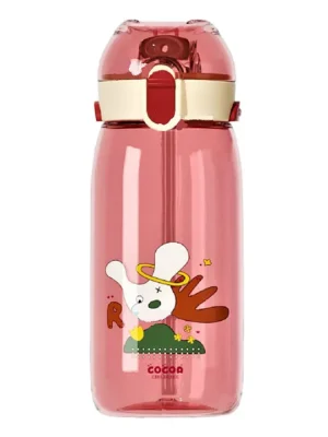 Yamama Water Bottle for Kids Water Bottle with Sipper Pink 550 ml