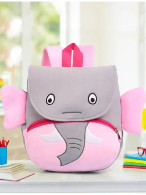 Babyhug Elephant Shaped Soft Toy Bag 11 Inches (Colour & Print May Vary)