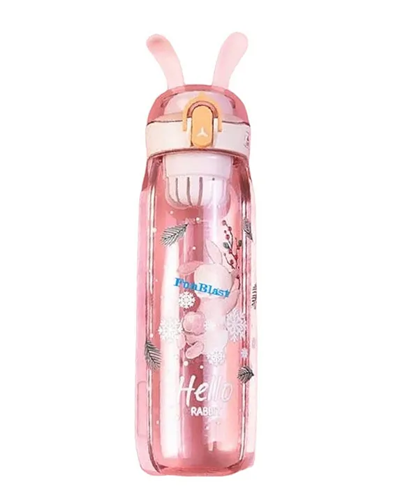 Cartoon Design Sipper Water Bottle Pink 600 ML