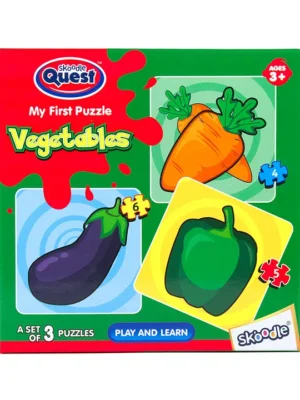 Skoodle Quest Vegetables Puzzle Set of 3 15 Pieces