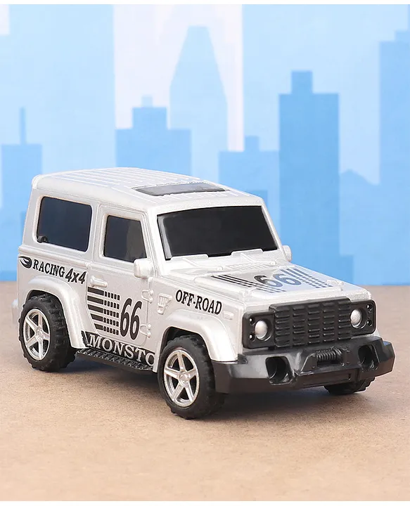 Monsto Wheels Pull Back Car Silver