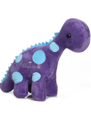 Soft Toy Dinosaur Plush Stuffed Animal Purple Length 33 cm