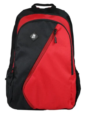MIKE BAGS Mike Venus Backpack Red & Black Height 18.5 Inches