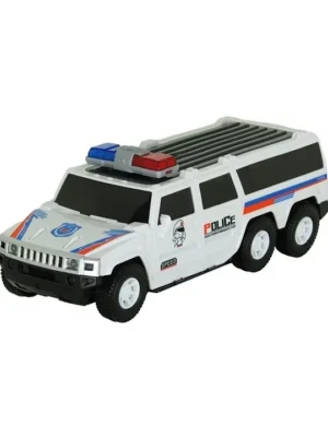 VELLIQUE USV Police Car Toy for Kids with Light & Siren Sound 360 Degree Rotating Bump and Go Action (Colour & Design May Vary)