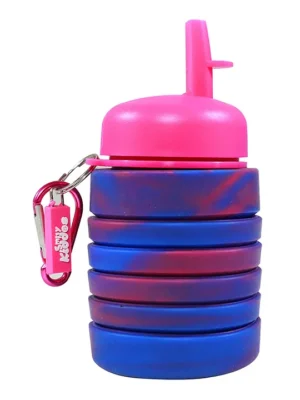 Silicone Expandable & Foldable Bottle Pink Blue 500 ml