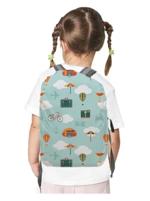 Right Gifting Water Repellent Vehicle Print Backpack Rain Cover Multicolor