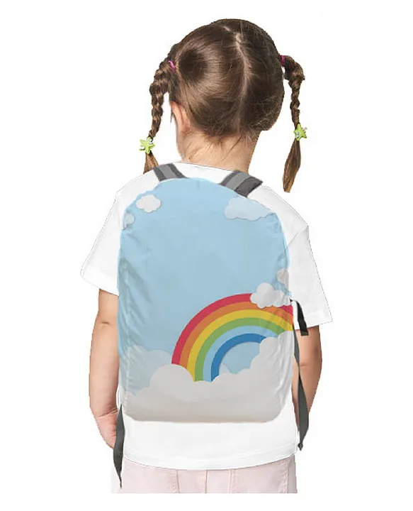 Right Gifting Water Repellent Rainbow Print Backpack Rain Cover Multicolor