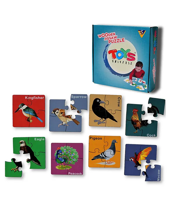 Wooden Bird Jigsaw Puzzle 32 Pieces