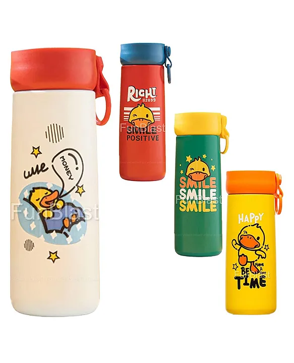 Hot And Cold Double Walled Vacuum Stainless Steel Water Bottle Cream 350 ml