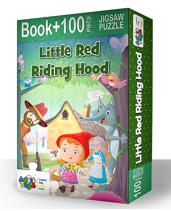 Little Red Riding Hood Jigsaw Puzzle Educational Fun Fact Book Inside 100 Piece