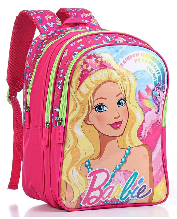 Barbie Rainbow School Bag Pink 16 Inches