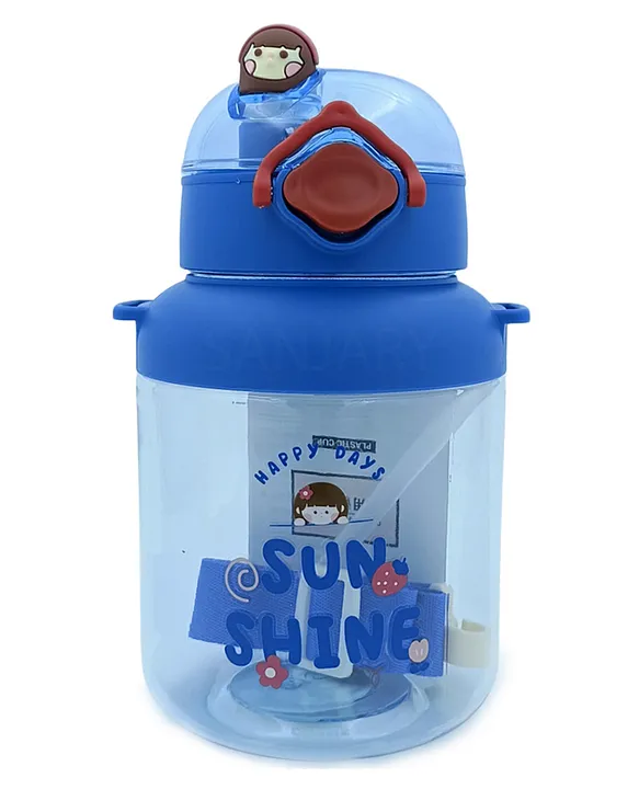 Sanjary Water Bottle With Straw Blue 1150 ml