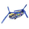 YAMAMA Battery Operated Transparent Gear Transporter Helicopter Blue