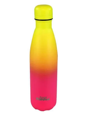 Smile Books Stainless Steel Water Bottle Matte Yellow & Pink 500 ml