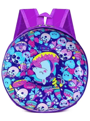 FunBlast Round Shaped Unicorn Miniature Backpack for Kids 10.6 Inches