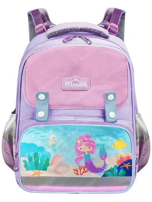 FunBlast Fun Blast Mermaid Themed Multipurpose School Bag Pink & Purple 16 Inches