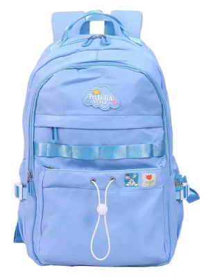 Toyshine Cute Bunny High School Backpacks for Teen Girls Boys Lightweight Bags for Kids Blue Height 18 Inch