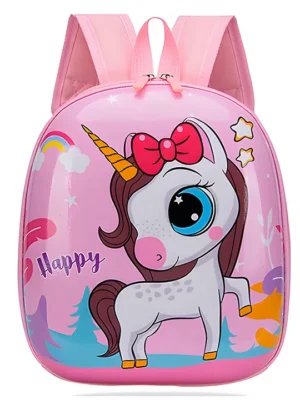 Bembika Kindergarten Cute Cartoon Kids School Bag Unicorn Pink 3D 11.4 Inches