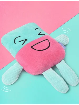 Excited Emoji Soft Plush Toy Pink & Blue Height 25 Cm