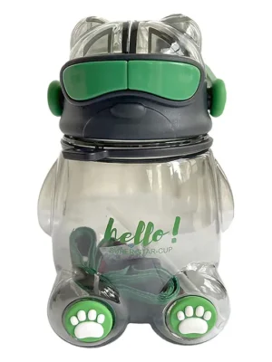 Cool Kelly Jo with Headphone Handle Water Bottle Green 850 ml