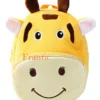 Frantic Premium Quality Soft design Yellow Giraffe Bag for Kids 14 Inches