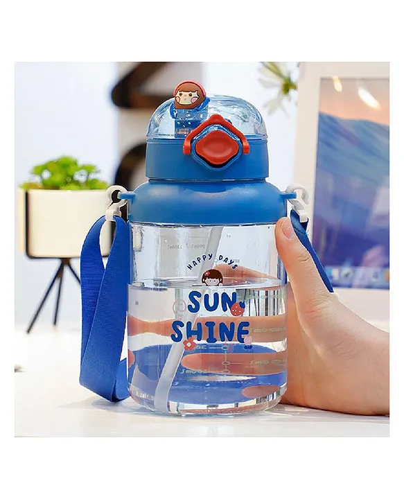 Large Wide Mouth and Sipper Bottle with Adjustable Strap 1150 ml COLOR MAY VARY