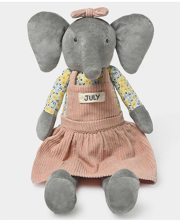 Soft Plush Elephant Soft Plush Toy Grey Height 50 Cm