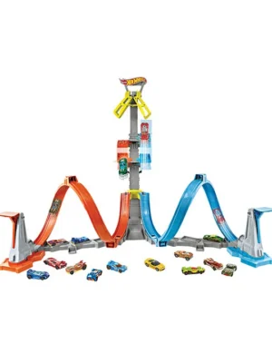 Hot Wheels Loop & Launch Track Set With 1 Car Multicolour