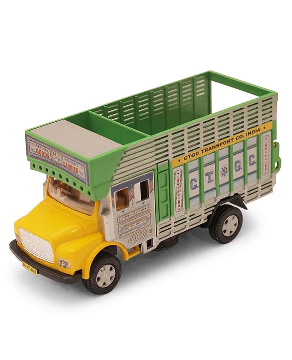 Centy Pull Back Public Toy Truck Green Yellow
