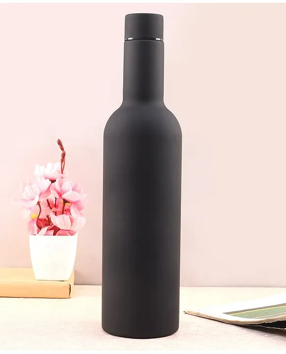 Double Wall Insulated Water Bottle Black 750 ml