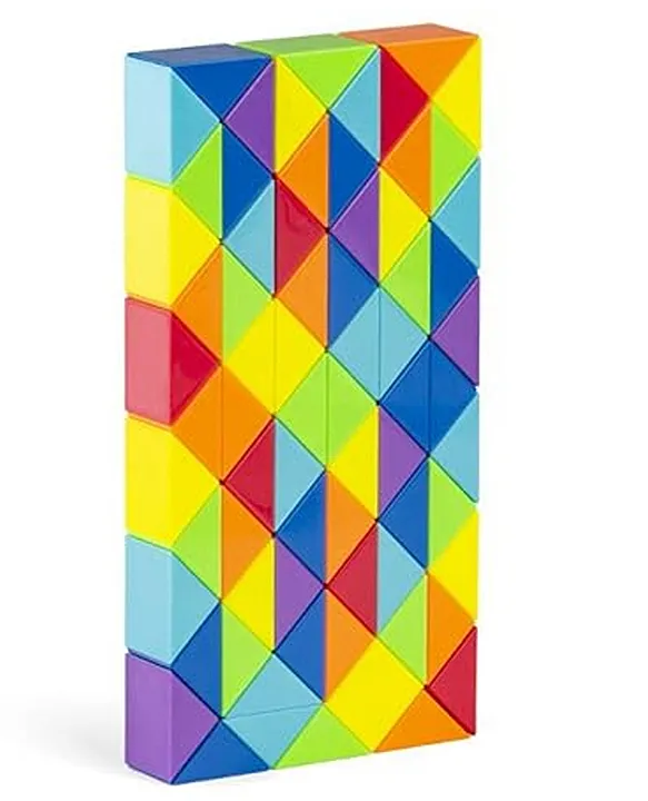 AZHARI snake cube 72 pcs Magic Snake Puzzle Funny Twisty Snake Toy Snake Cube Fidget Toy Fidget Snake Cube for Kids Puzzle Cube Fidget Toys Twisty Snake