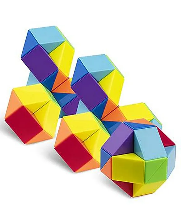 AZHARI snake cube Sensory Fidget Snake Cube Twist Puzzle Snake Puzzle Large Snake Speed Cubes 24 Blocks