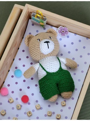Crochet Bear Boy Soft Toys Green