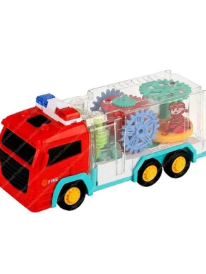 FunBlast Gear Simulation Mechanical Fire Rescue Truck Toy for Kids