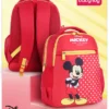 Babyhug Disney Mickey Mouse School Backpack2 Main Compartments 1 Front Pocket 2 side Bottle PocketsWater ResistantLong lasting and Durable Zippers Comfortable back cushioning For School Travel and OutdoorsRed 15.8 inches