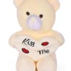 Plushy Cart Kiss Me Teddy Bear Cream Height 40 cm