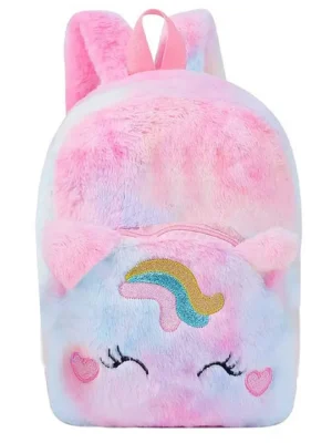 Frantic Premium Quality Soft Design Rabbit Multi Sweet Cat Bag 14 Inches