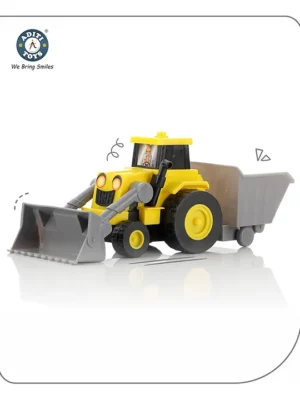 Aditi Toys Plastic Construction Vehicles Set Toy For Kids Friction Power Toys Set For Boys Road Roller Bulldozer Digger Tractor Cement Steamroller Crane Sandbox Truck Toy (Road Dumper)